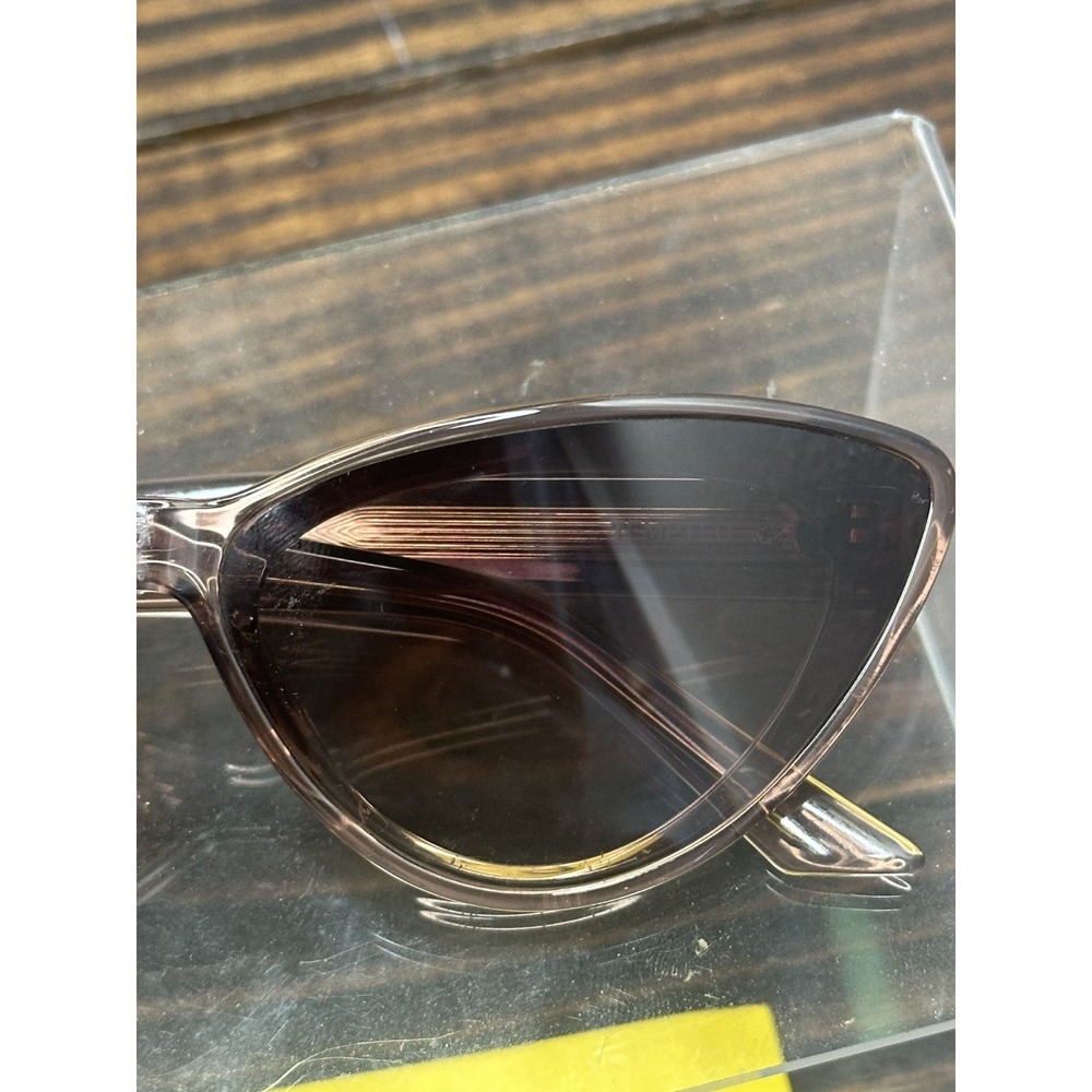 Quay Tempted Women's Brownish Gray Sunglasses Cat Eye Transparent 67-11 145 mm - Picture 9 of 9